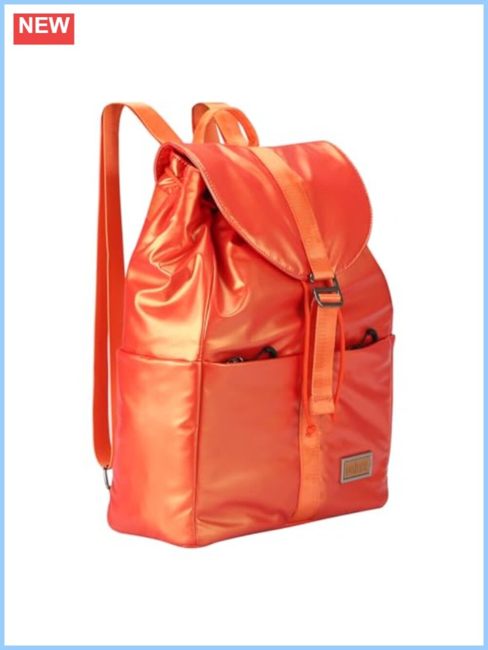 Metallic Shiny Backpack Waterproof Drawstring Puffer Bag Y2K Fashion